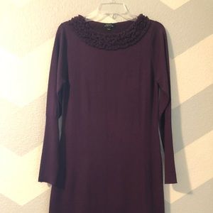 Eggplant colored sweater dress